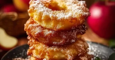 Gebackene Apfelringe aus der Heißluftfritteuse, lecker und gesundes Rezept