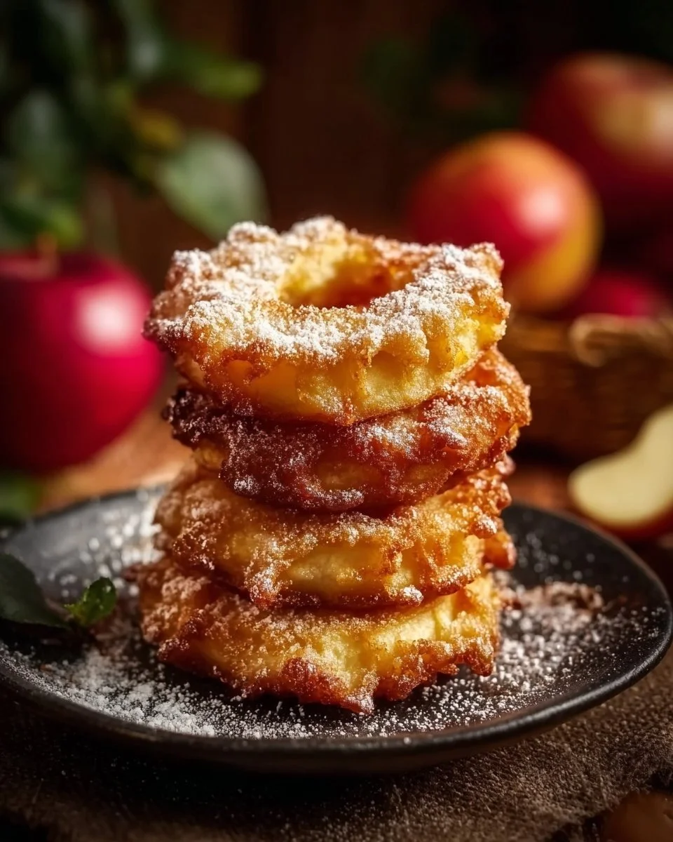 Baked apple rings from the hot air fryer