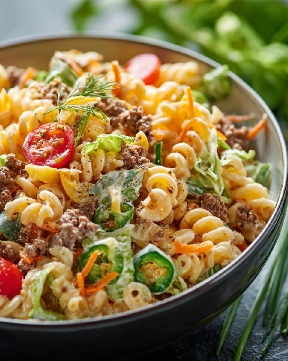 Big Mac Nudelsalat: Der Kult-Burger als frischer Salat!