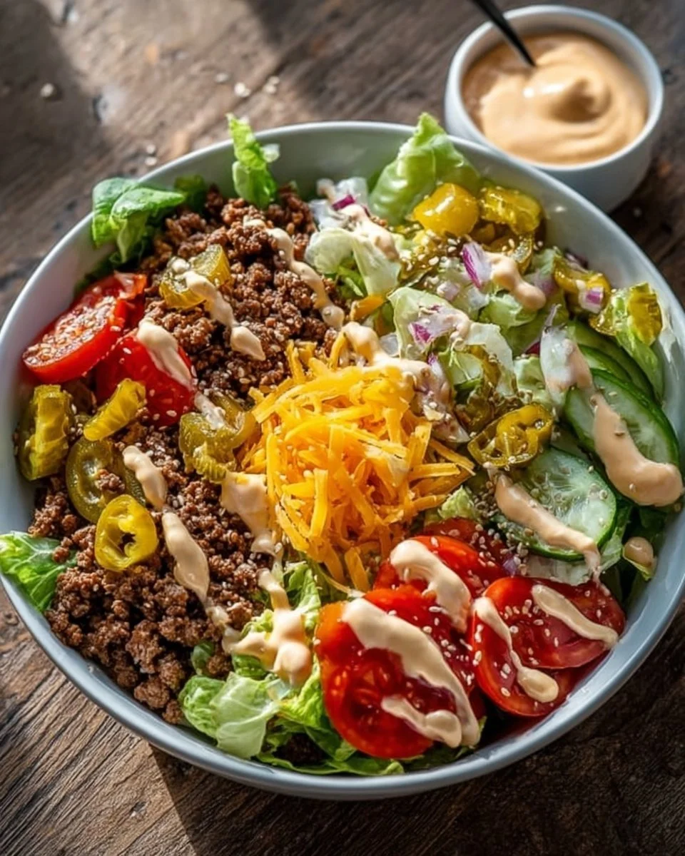 Big Mac Salat Bowls mit Spezialsauce – Schnell & Lecker!
