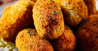 Crispy lentil croquettes made in an air fryer
