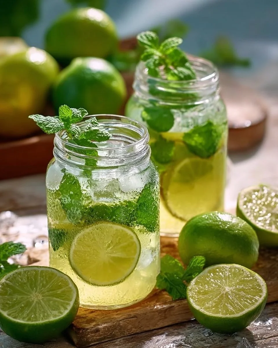 Erfrischende Limetten-Limonade mit Minze