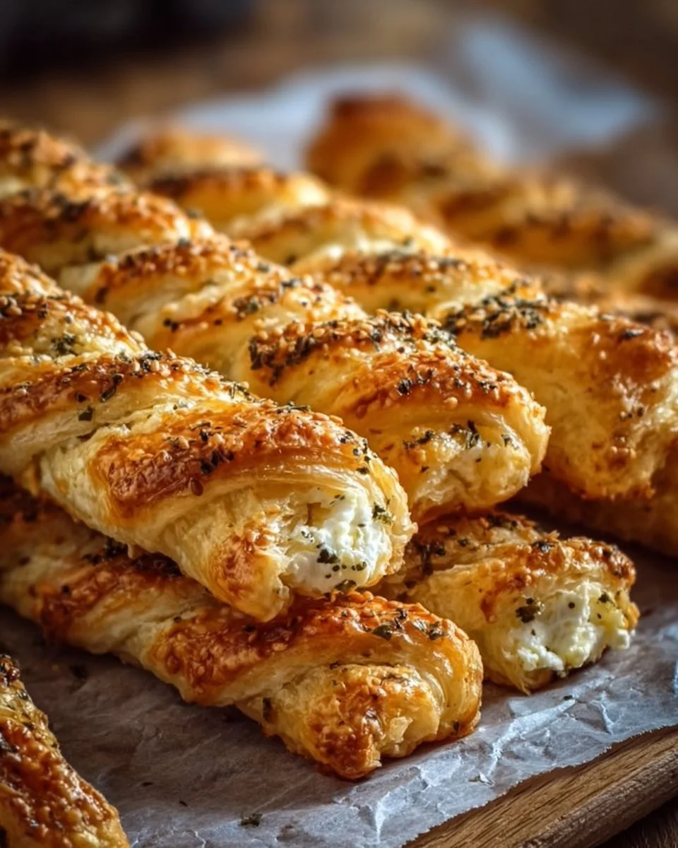 Feta Blätterteig Sticks aus dem Ofen in 20 Minuten