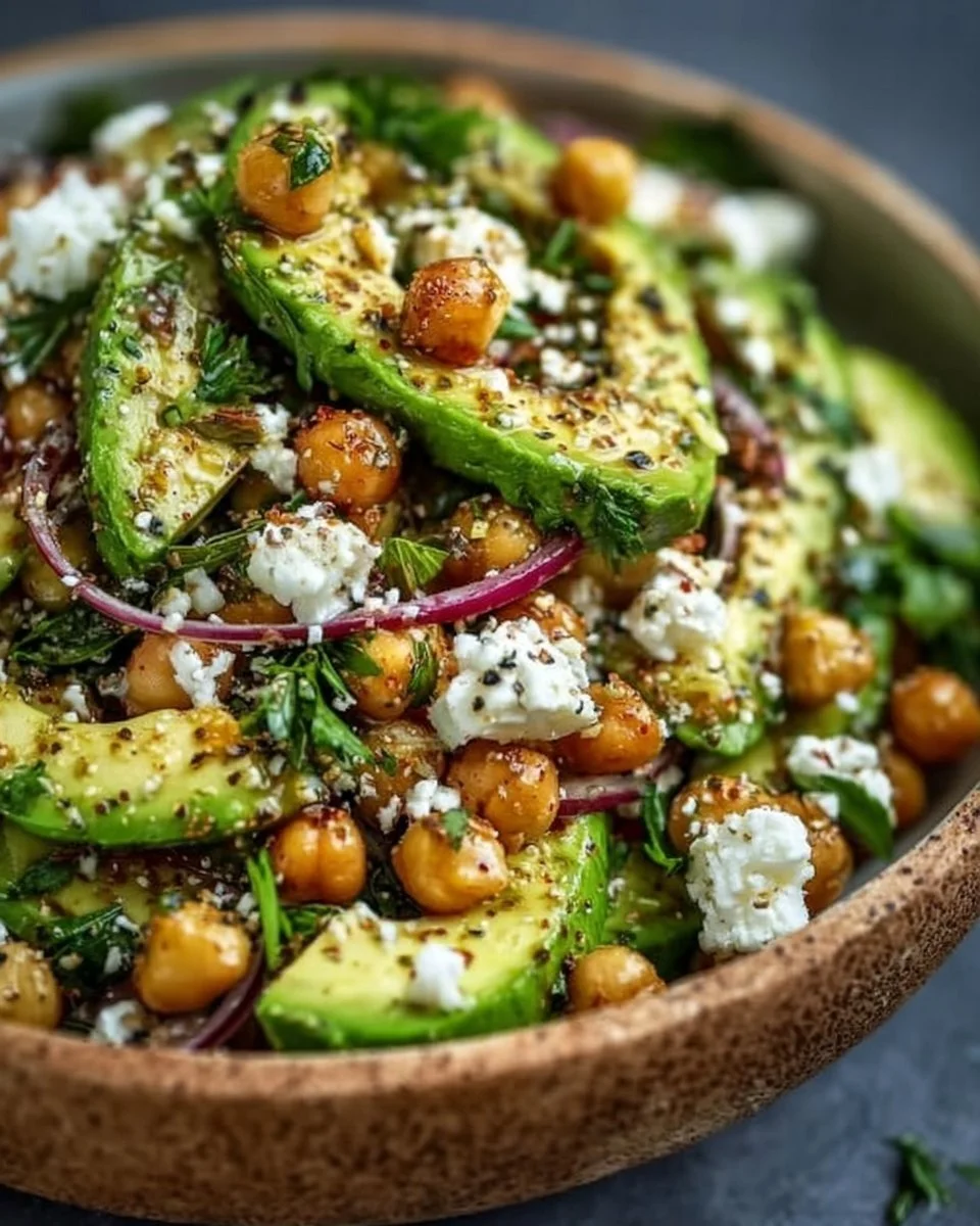 Kichererbsen Feta Avocado für gesunden Genuss