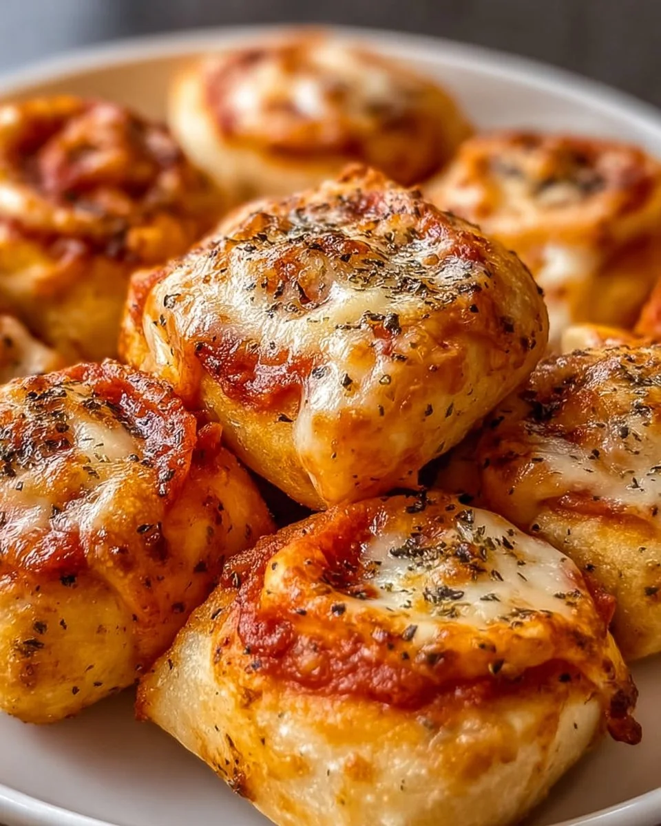 Knusprige Air-Fryer-Pizza-Rollen frisch zubereitet in der Küche