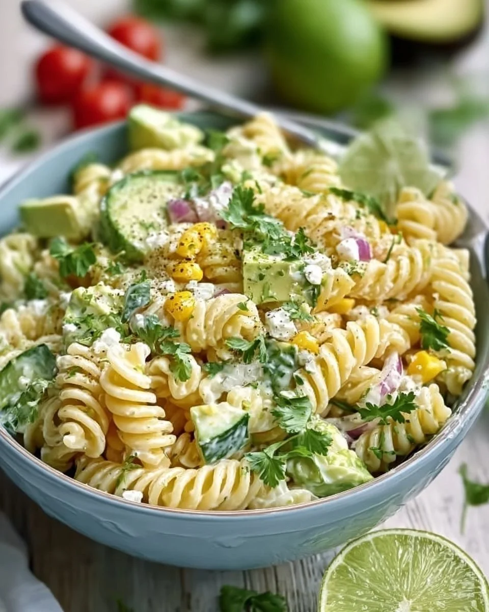 Koriander und Limetten-Pasta-Salat – Erfrischend cremig genießen