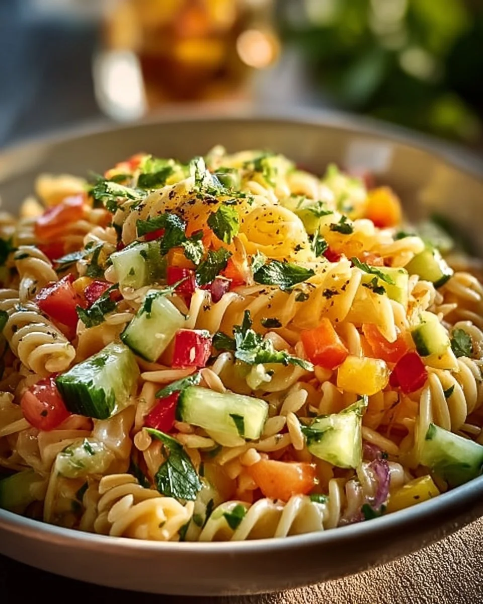 Limetten Crunch Nudelsalat für den perfekten Sommer