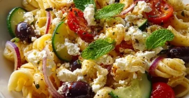 Mediterraner Nudelsalat mit Oliven und Feta nach Tim Mälzer Rezept
