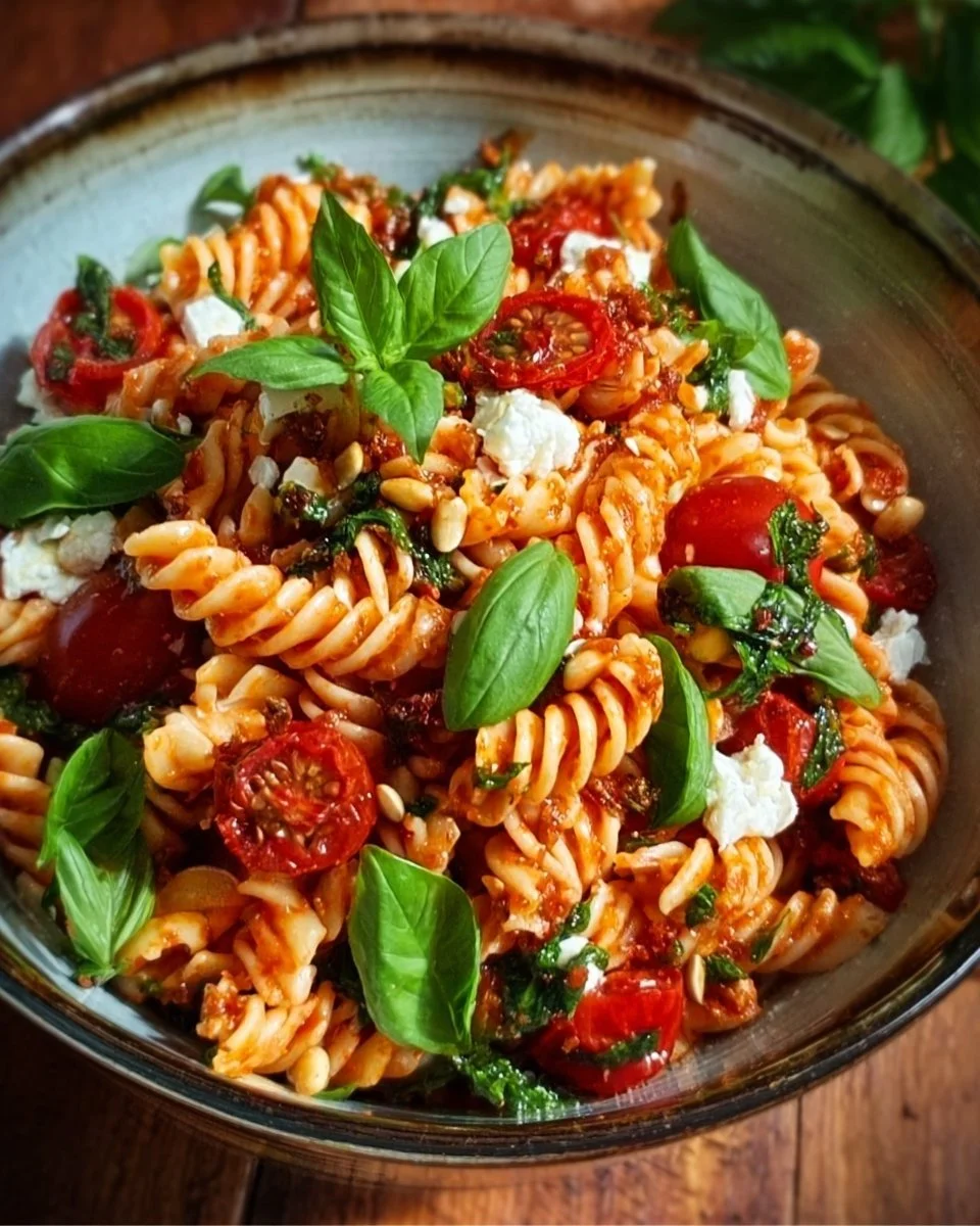Mediterraner Nudelsalat - schnelles italienisches Rezept
