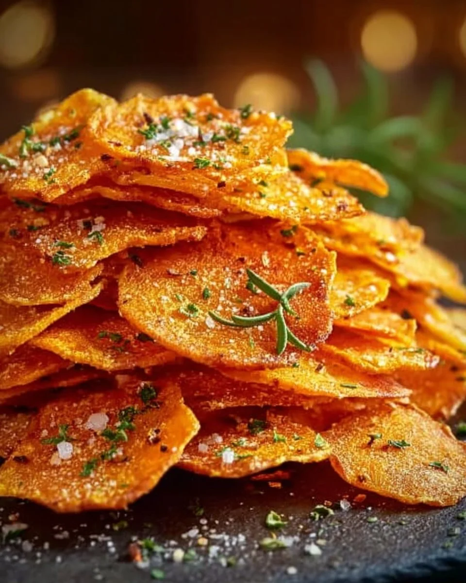 Leckere selbstgemachte Möhrenchips für gesunde Snacks