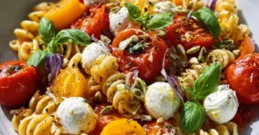 Nudelsalat mit Mozzarella und Kirsch-Extra-Tomaten nach Tim Mälzer
