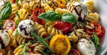 Nudelsalat mit Mozzarella und Kirsch-Extracttomaten nach Tim Mälzer