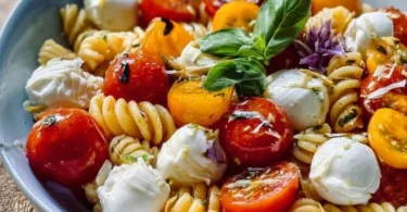 Nudelsalat mit Mozzarella und Kirsch-Extrakttomaten nach Tim Mälzer
