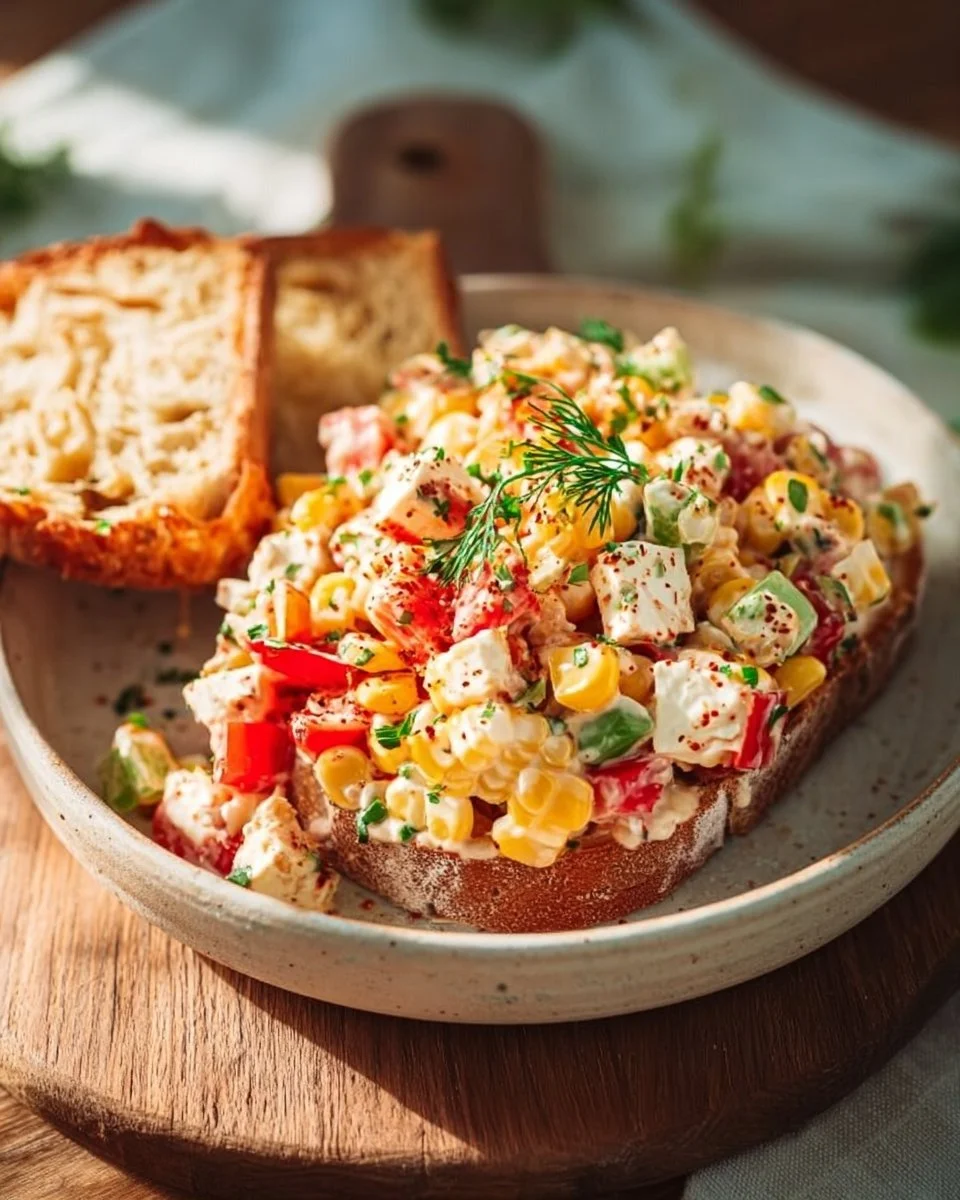 Paprika-Mais-Salat mit Feta & Joghurt