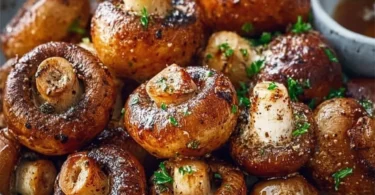 Gekochte Pilze aus der Heißluftfritteuse, perfekt für delikate Gerichte.