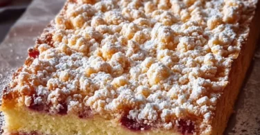 Leckere Ratz Fatz Kuchen auf einem Teller serviert