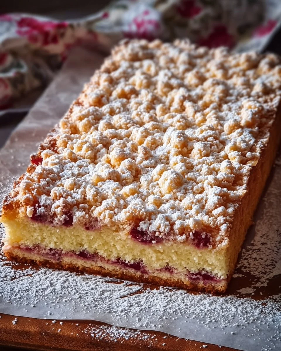 Leckere Ratz Fatz Kuchen auf einem Teller serviert