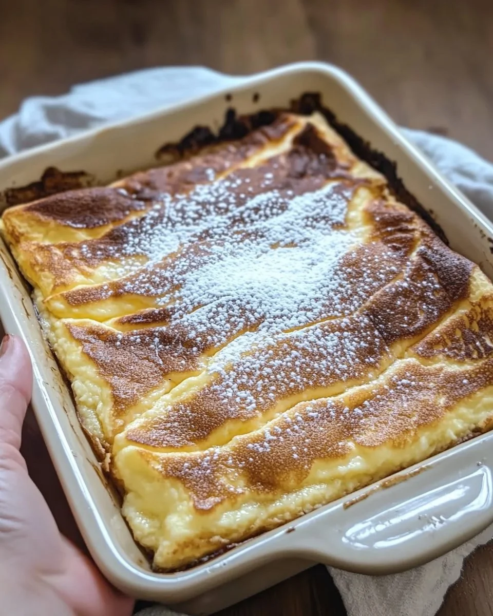 Ruck Zuck Ofenpfannkuchen frisch aus dem Ofen serviert, lecker und einfach zuzubereiten.