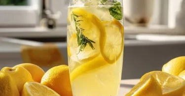Erfrischende selbstgemachte Limonade aus frischen Zitronen