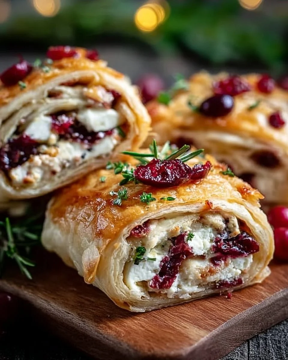 Weihnachts-Cranberry-Feta-Wickel für die Festtage