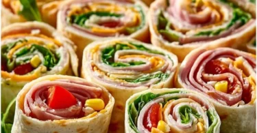 Wrap Röllchen Fingerfood für Parties, leckeres Rezept einfach zubereiten