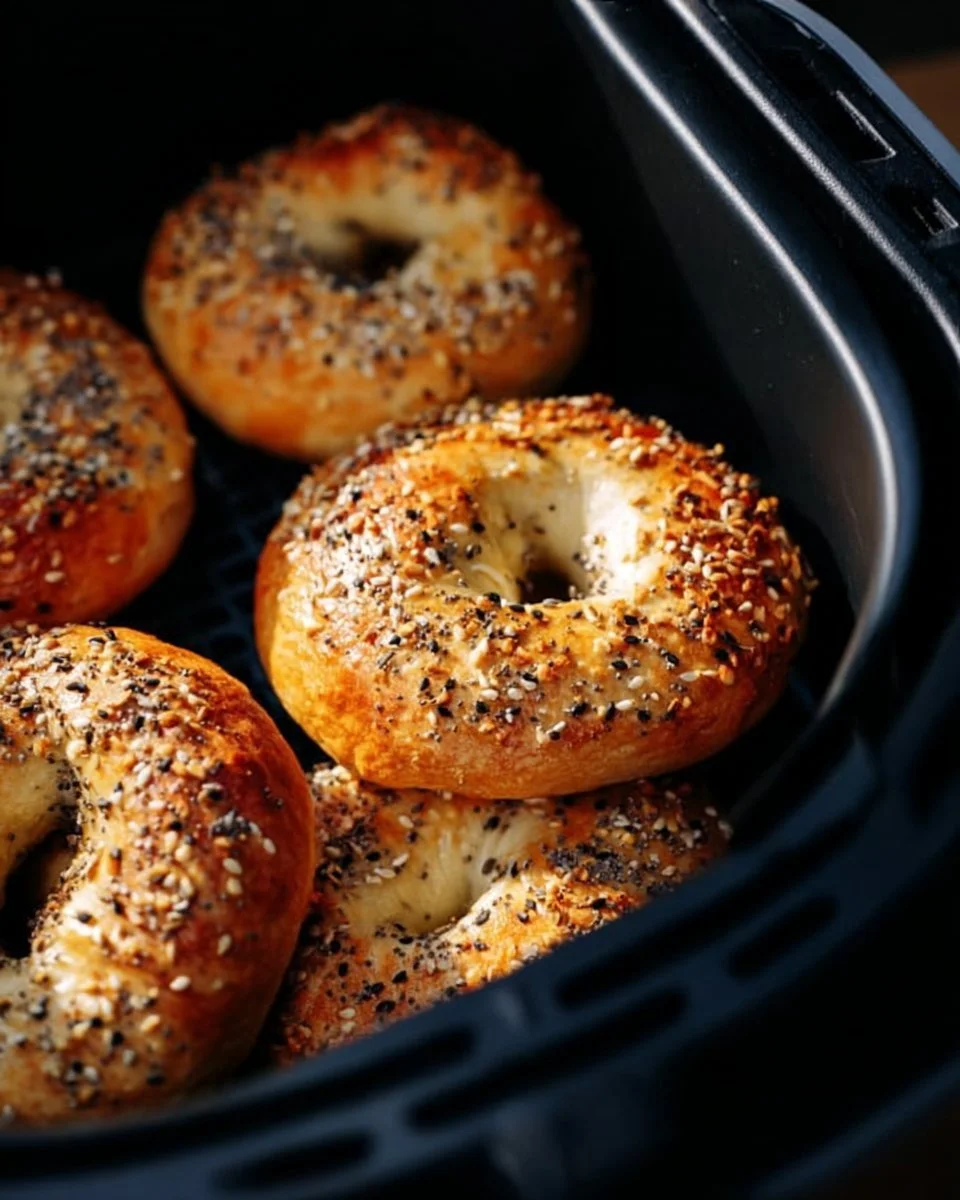 Frisch gebackene Bagels mit verschiedenen Toppings und Füllungen.