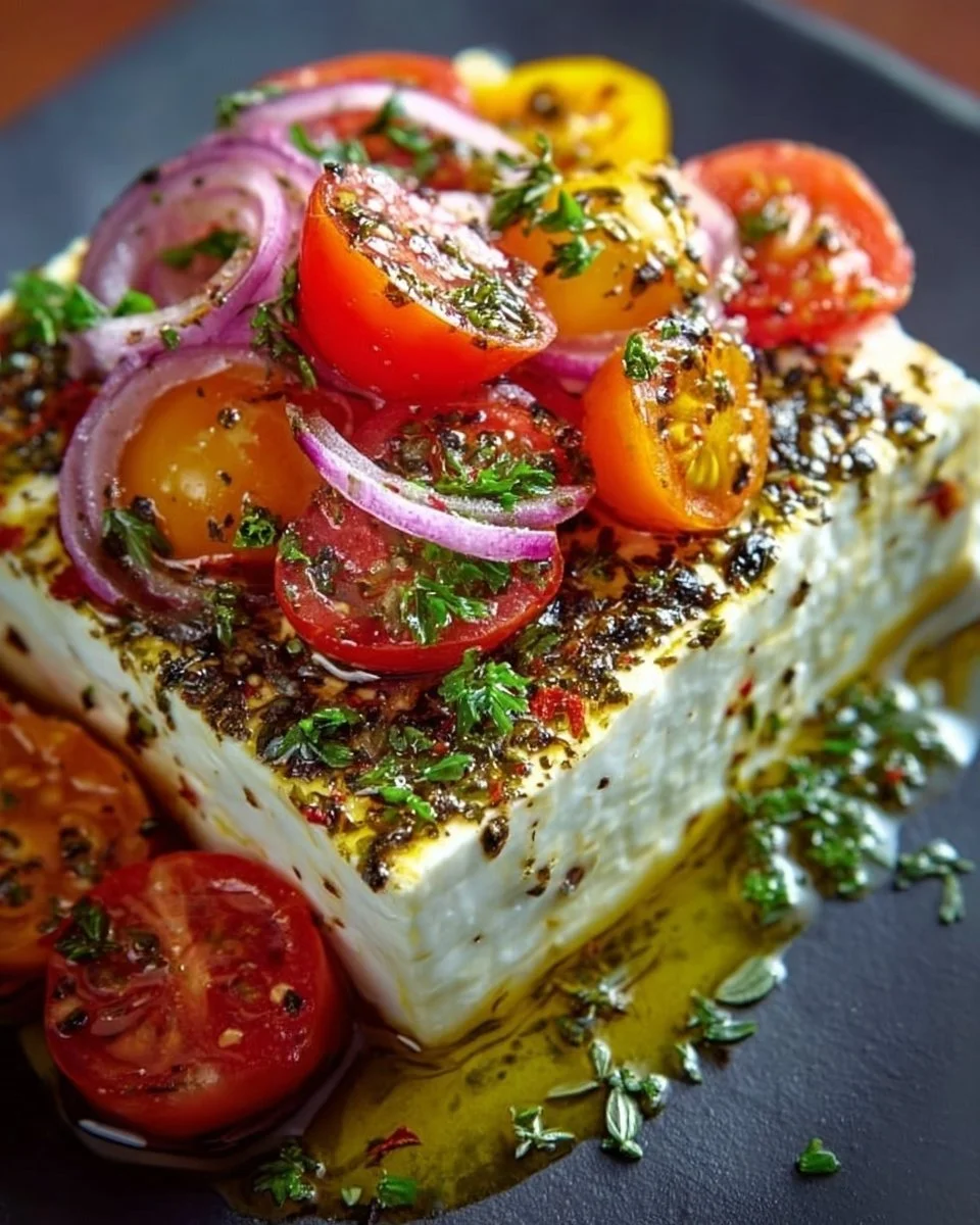 Baked Feta Cheese Greek Style