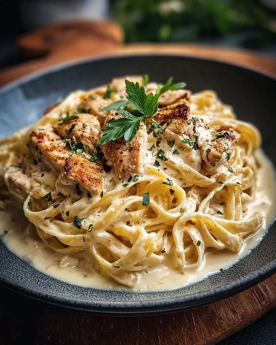 Cremige Hähnchen-Alfredo-Nudeln