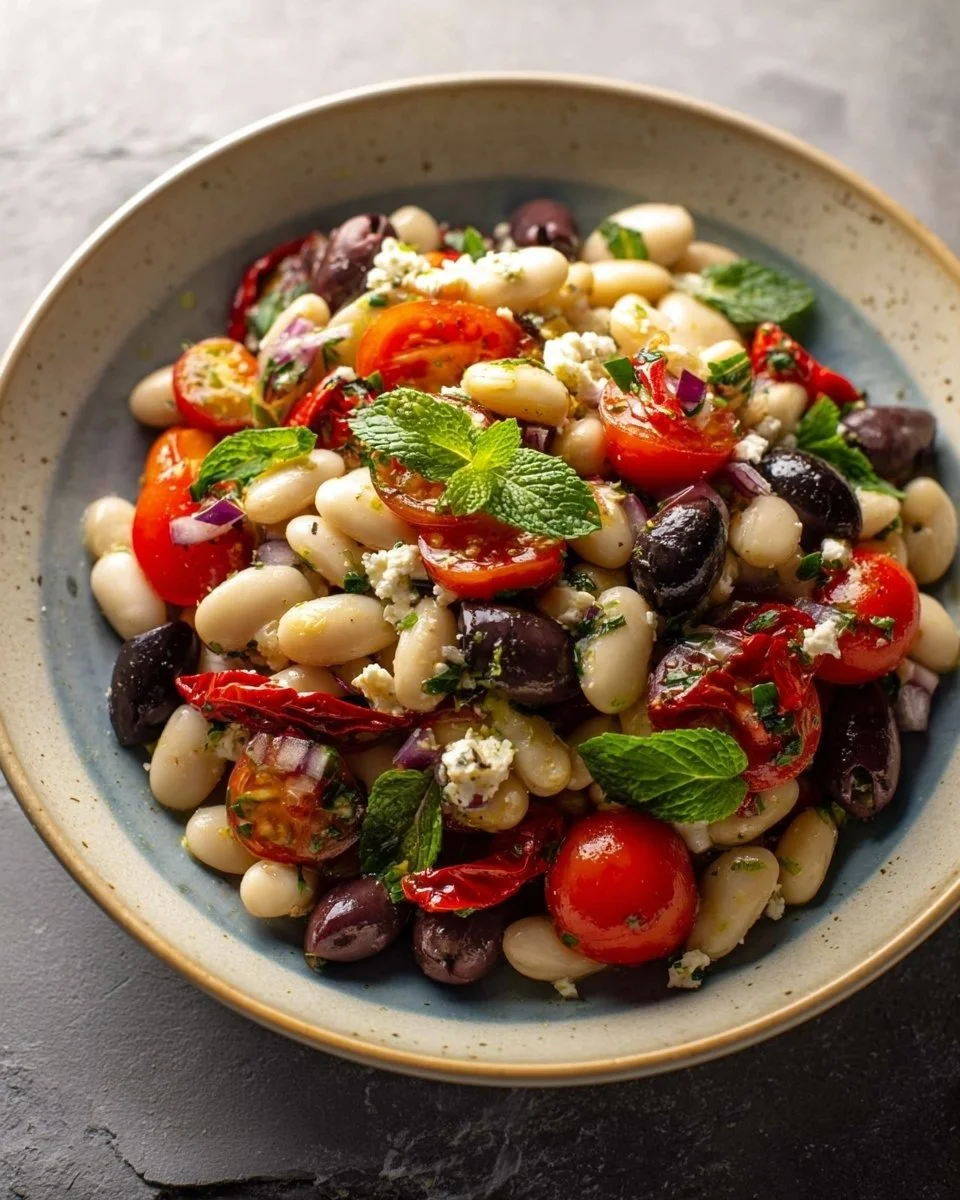 Dicke Bohnen Salat nach griechischer Art