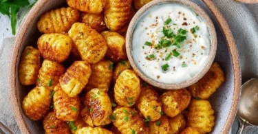 Gnocchi aus der Heißluftfritteuse, knusprig und lecker zubereitet.