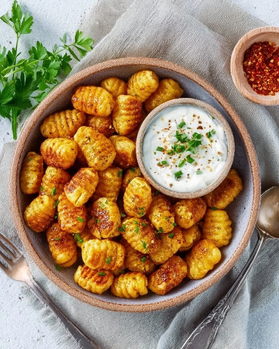 Gnocchi aus der Heißluftfritteuse, knusprig und lecker zubereitet.