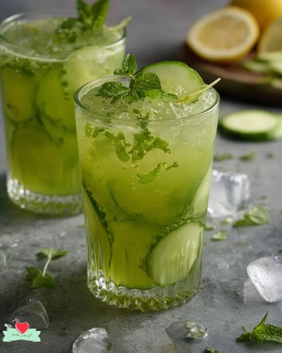 Gurkenlimonade mit Ingwer und Minze