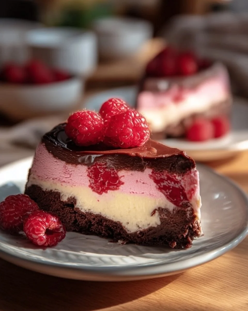 Himbeer-Brownie-Cheesecake