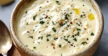 Hausgemachte Knoblauch Parmesan Sauce für Pasta und Pizza