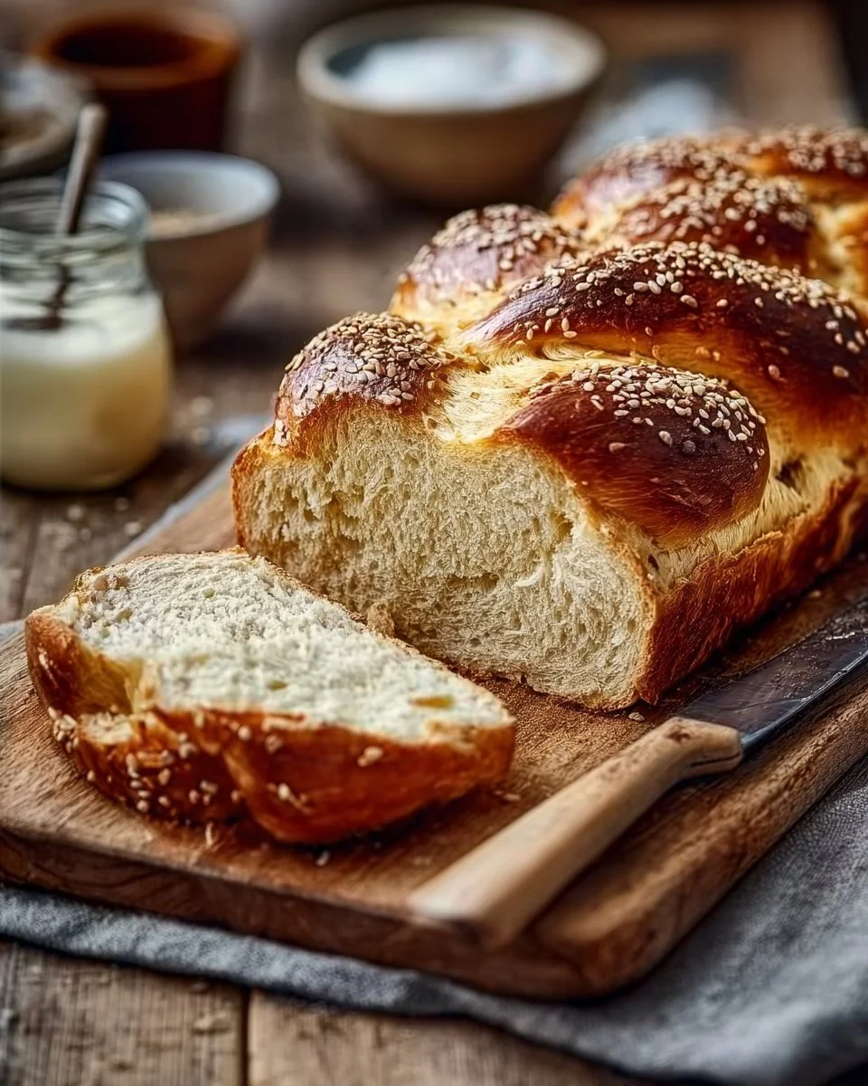 Kohlenhydratfreies Joghurtbrot frisch gebacken auf einem Tisch
