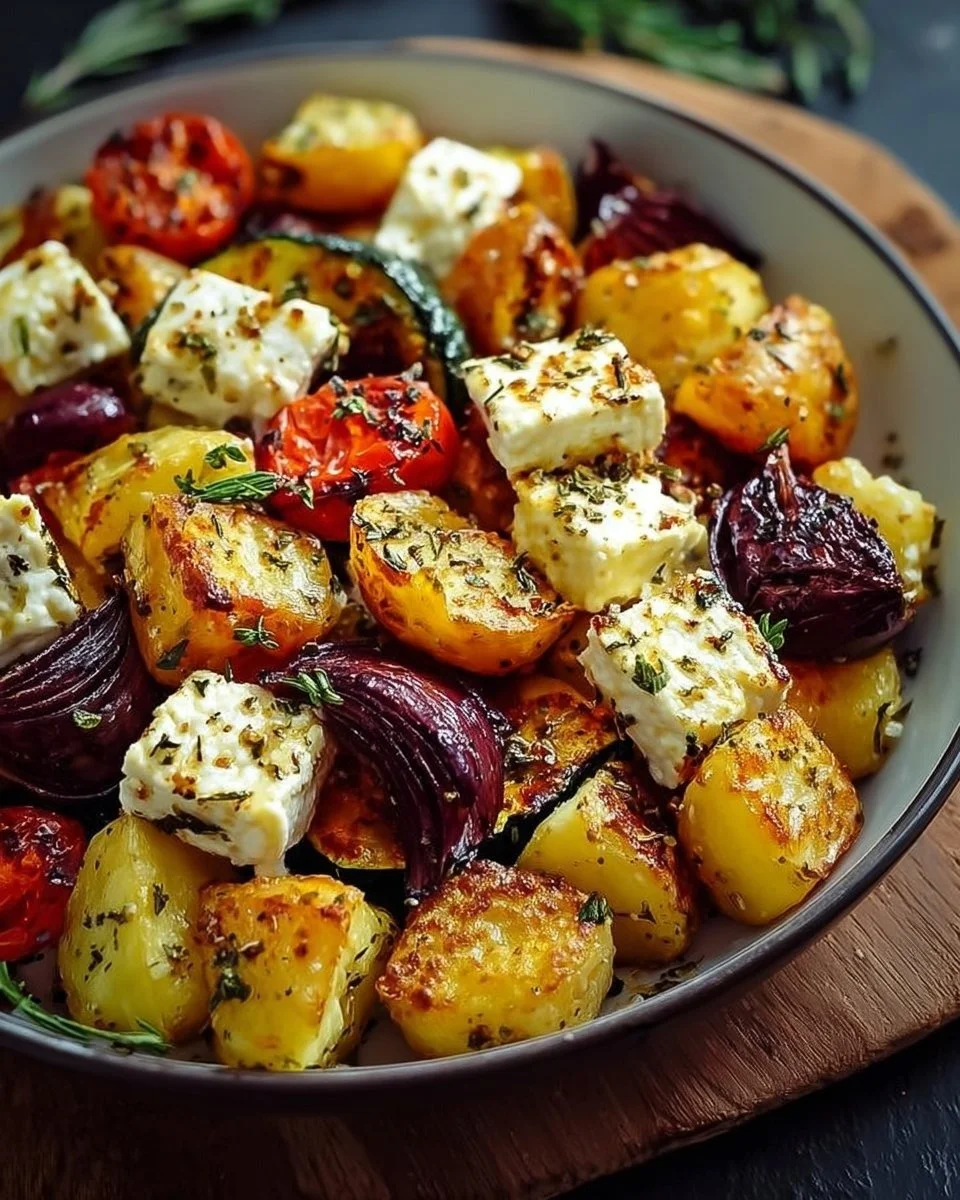 Köstliche Feta Kartoffeln Ofengemüse