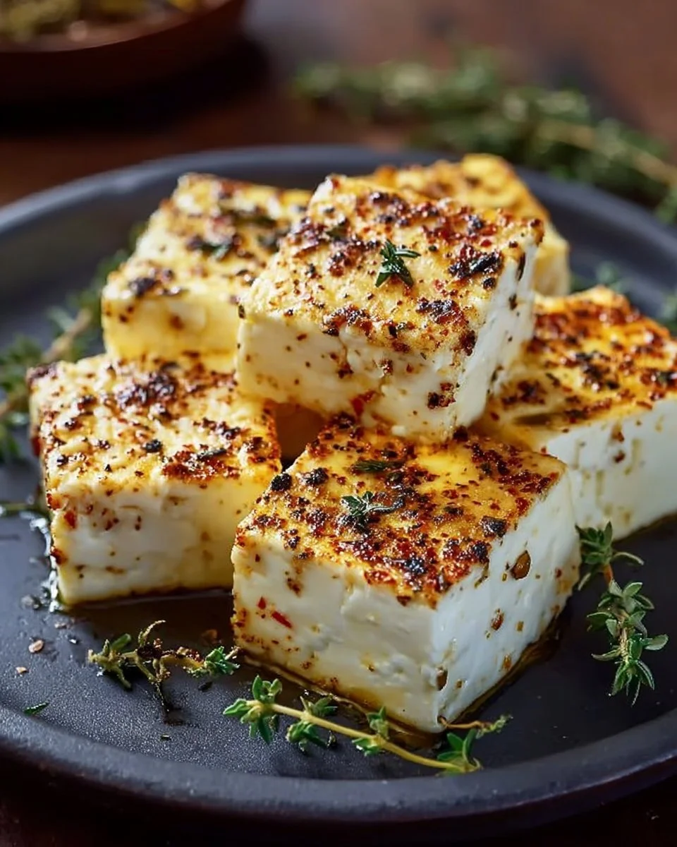 Deliziöser Feta, zubereitet im Airfryer für einen gesunden Snack