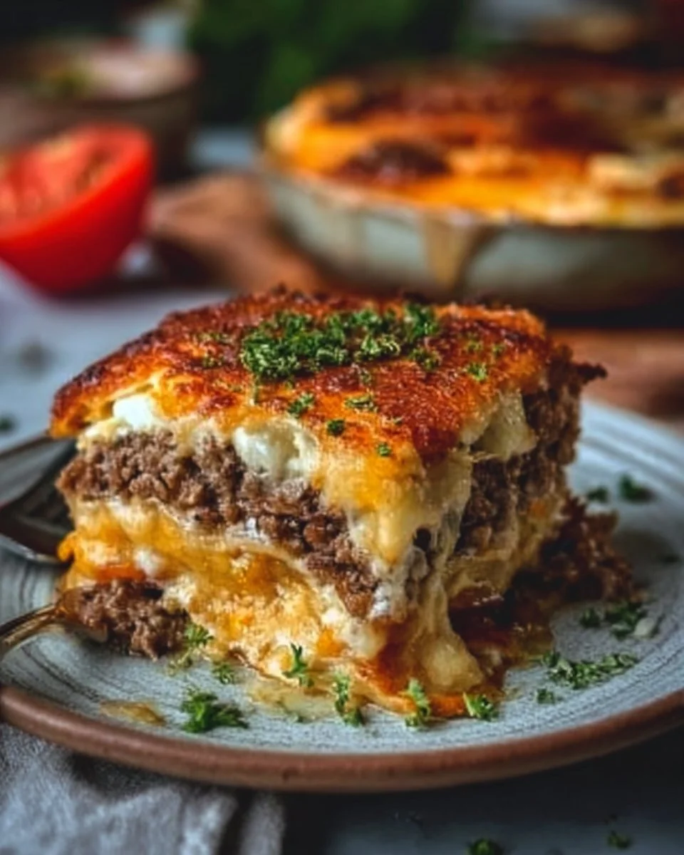 Low-Carb-Cheeseburger-Auflauf