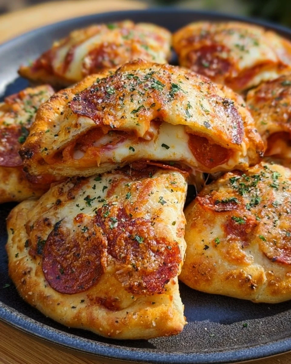 Leckere Luftfritteusen-Calzonen, perfekt zubereitet für ein schnelles Essen.