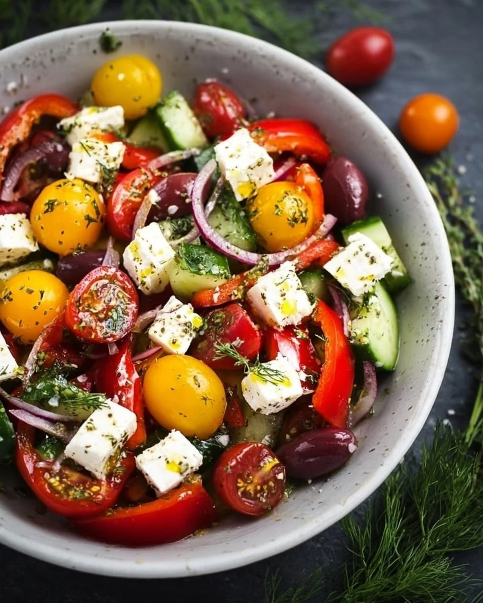 Mediterranean Salad for BBQ Evenings