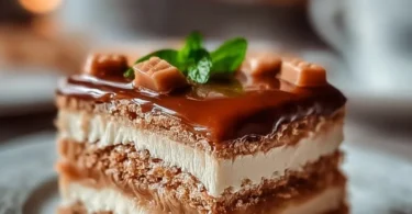 Saftiger Milchmädchen-Kuchen mit frischen Zutaten und leckerem Belag