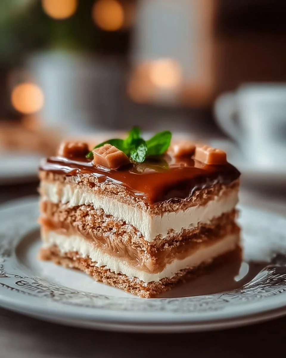 Saftiger Milchmädchen-Kuchen mit frischen Zutaten und leckerem Belag