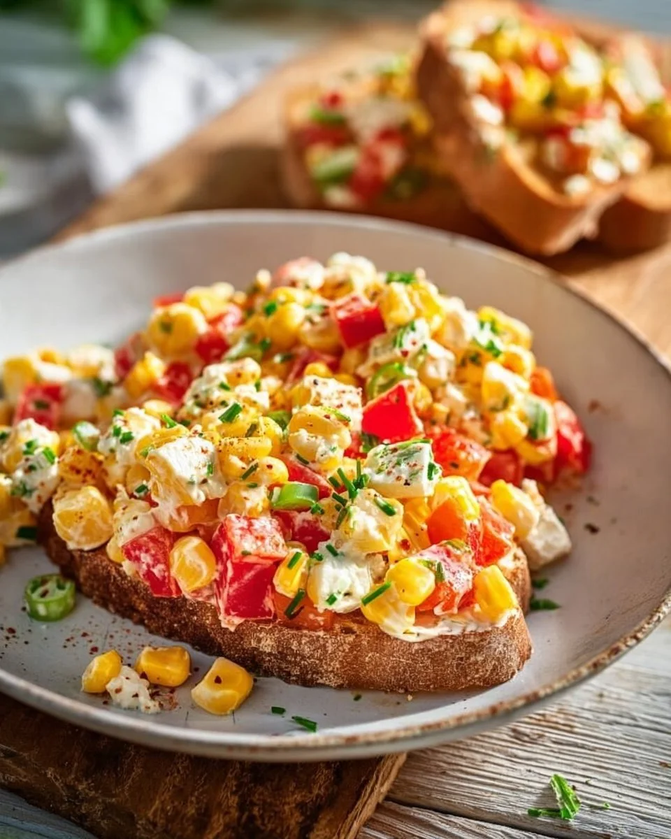 Paprika-Mais-Salat mit Feta und Joghurt