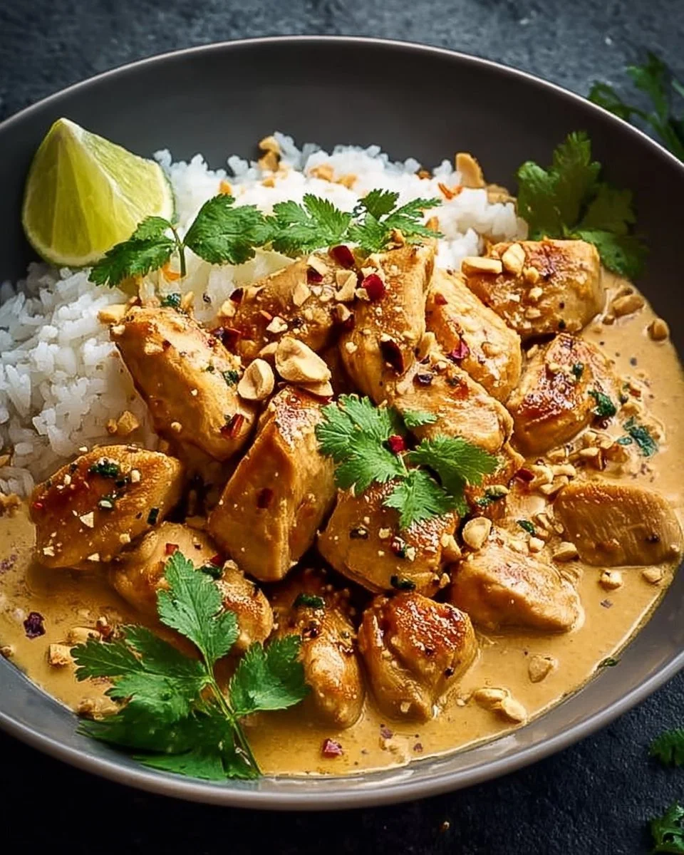 Thailändisches Erdnuss-Hühnchen