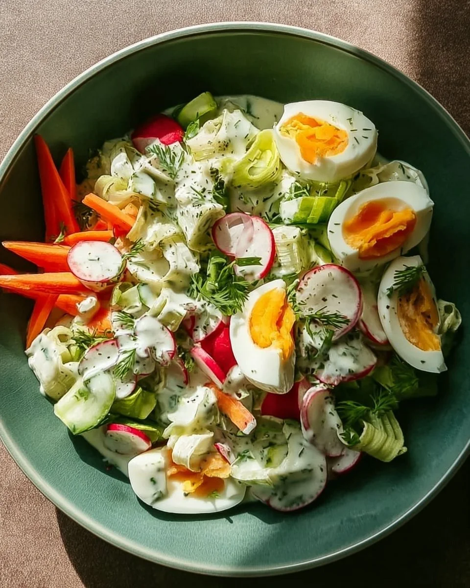 Vegetarischer Frühlingssalat
