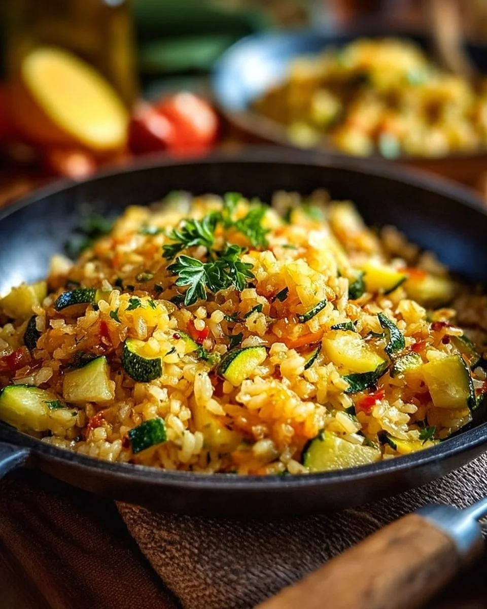 Zucchini-Reis-Pfanne